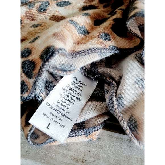 Lularoe Leopard Print Open Front Duster Cardigan - Picture 12 of 15